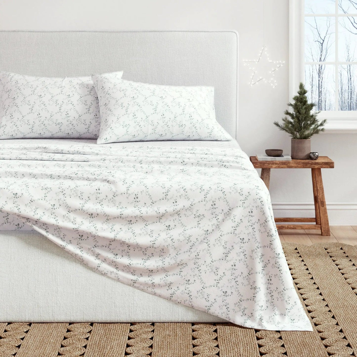 Turkish Cotton Flannel Sheet Set - Winter Floral Collection from PriceLows™