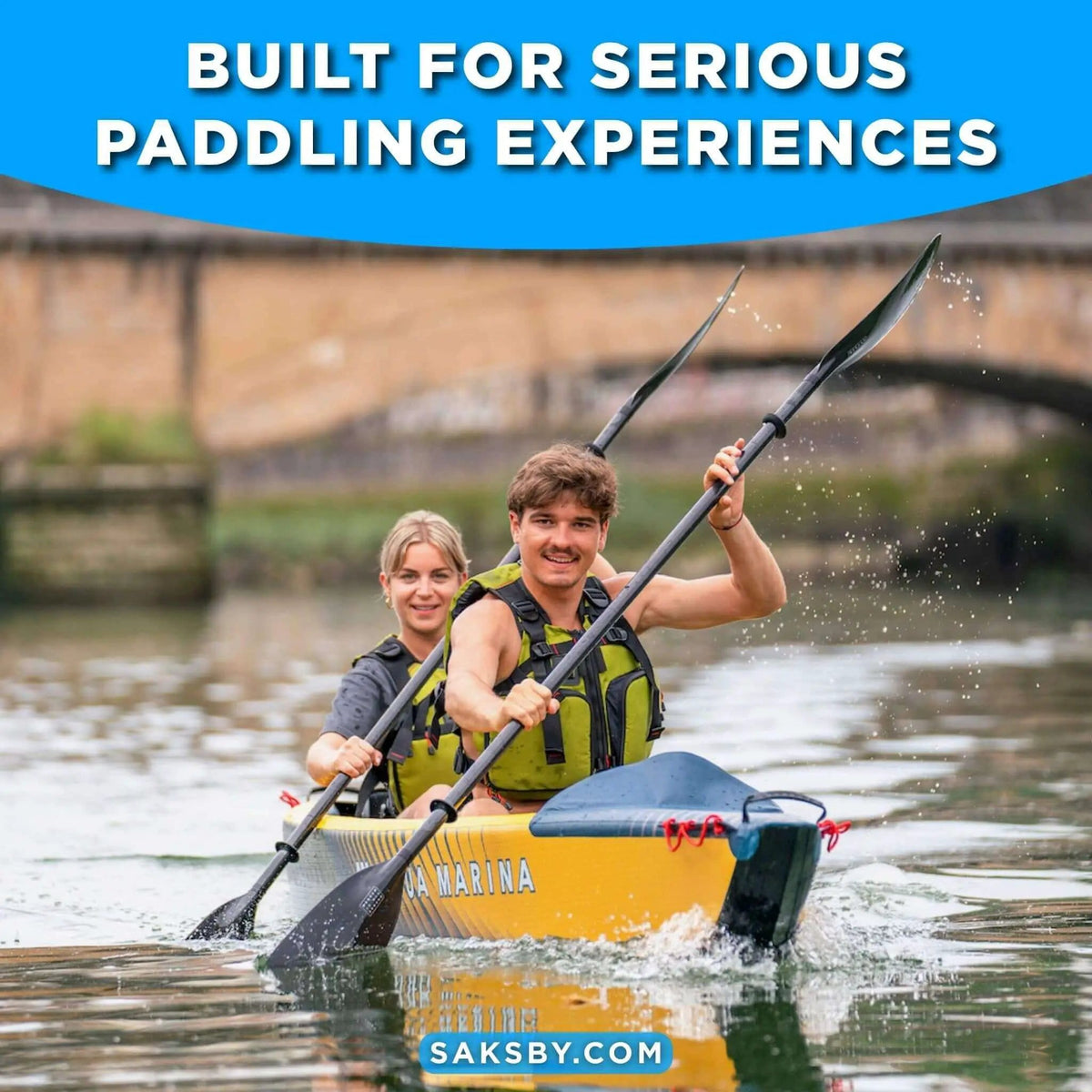 Aqua Marina Tomahawk AIR-K 440 14FT 2-Person High-Pressure Speed Inflatable Kayak | 2-Person | 14 ft | Home