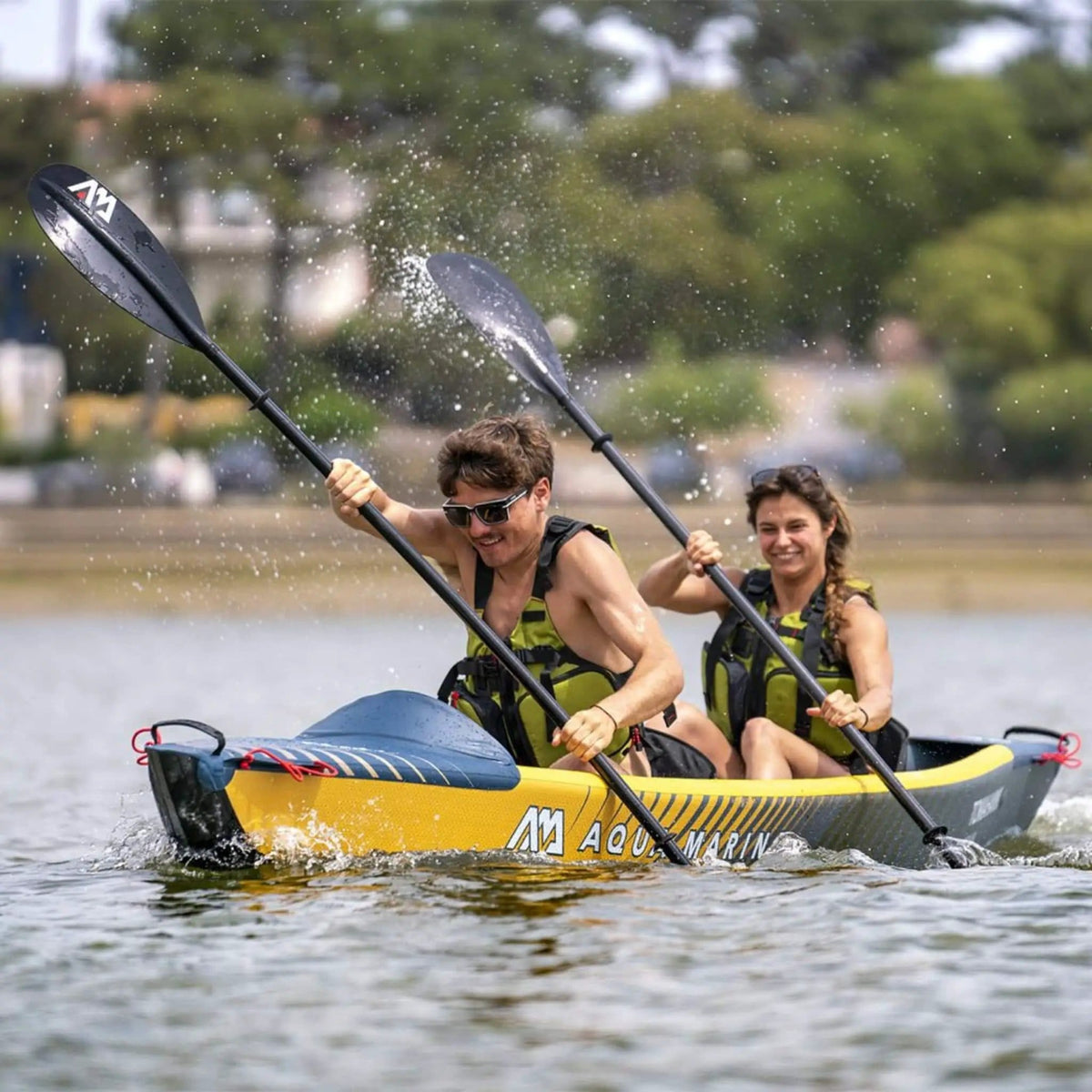 Aqua Marina Tomahawk AIR-K 440 14FT 2-Person High-Pressure Speed Inflatable Kayak | 2-Person | 14 ft | Home