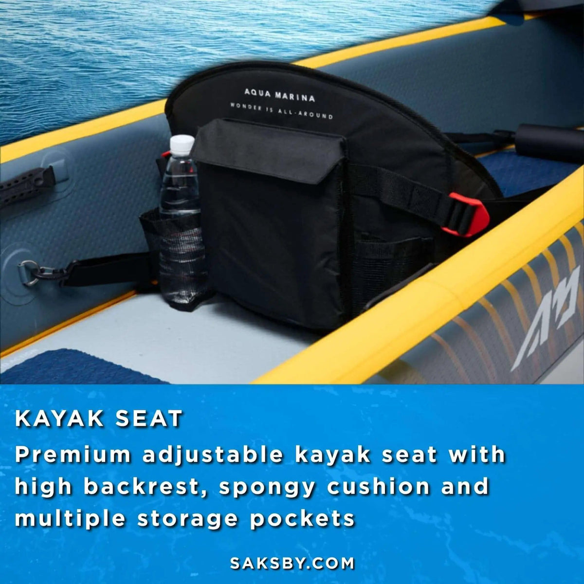 Aqua Marina Tomahawk AIR-K 440 14FT 2-Person High-Pressure Speed Inflatable Kayak | 2-Person | 14 ft | Home