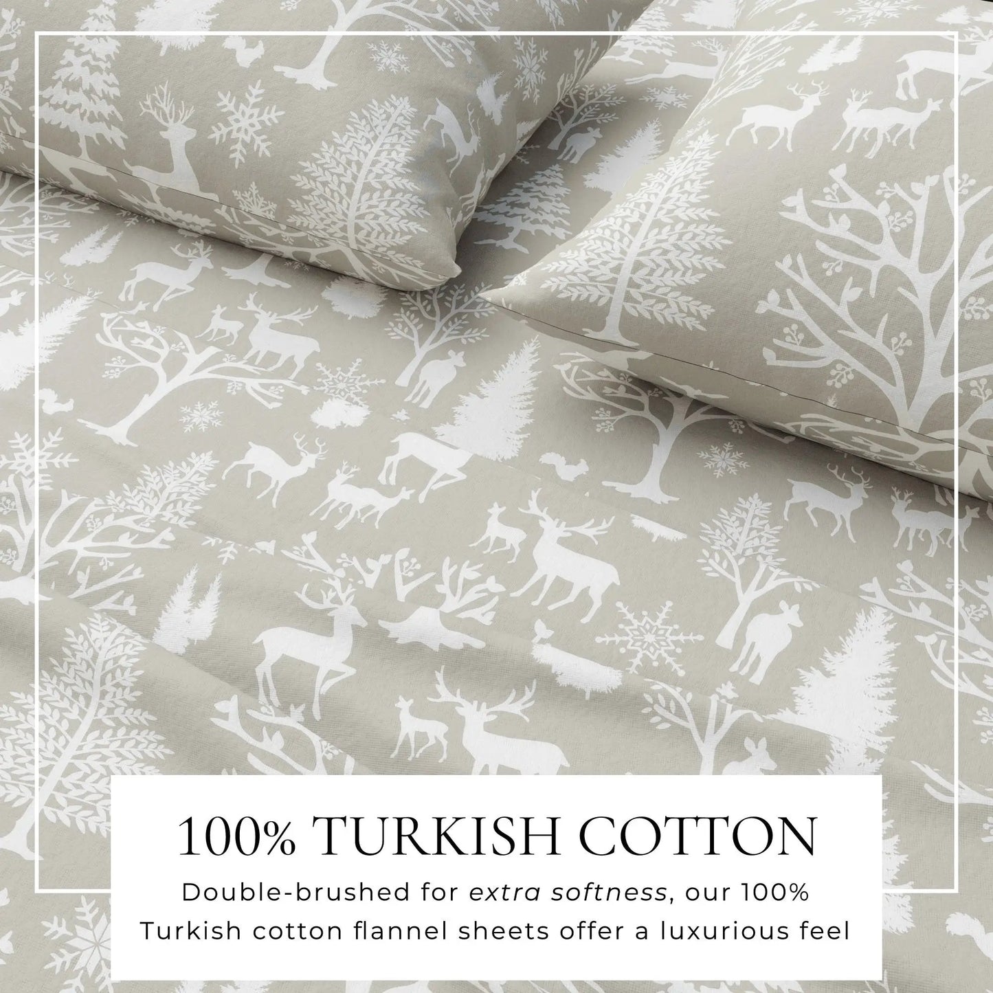 Turkish Cotton Flannel Sheet - Lakeview Collection from PriceLows™