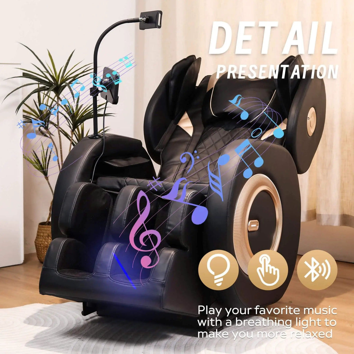 Tranquil Automatic Zero-Gravity Massage Recliner Chair With Full Body Air Pressure | Massage Chair | Living Room Use | Living Room
