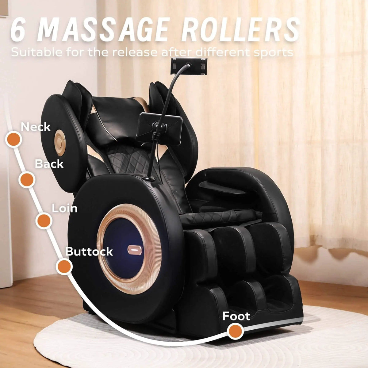 Tranquil Automatic Zero-Gravity Massage Recliner Chair With Full Body Air Pressure | Massage Chair | Living Room Use | Living Room