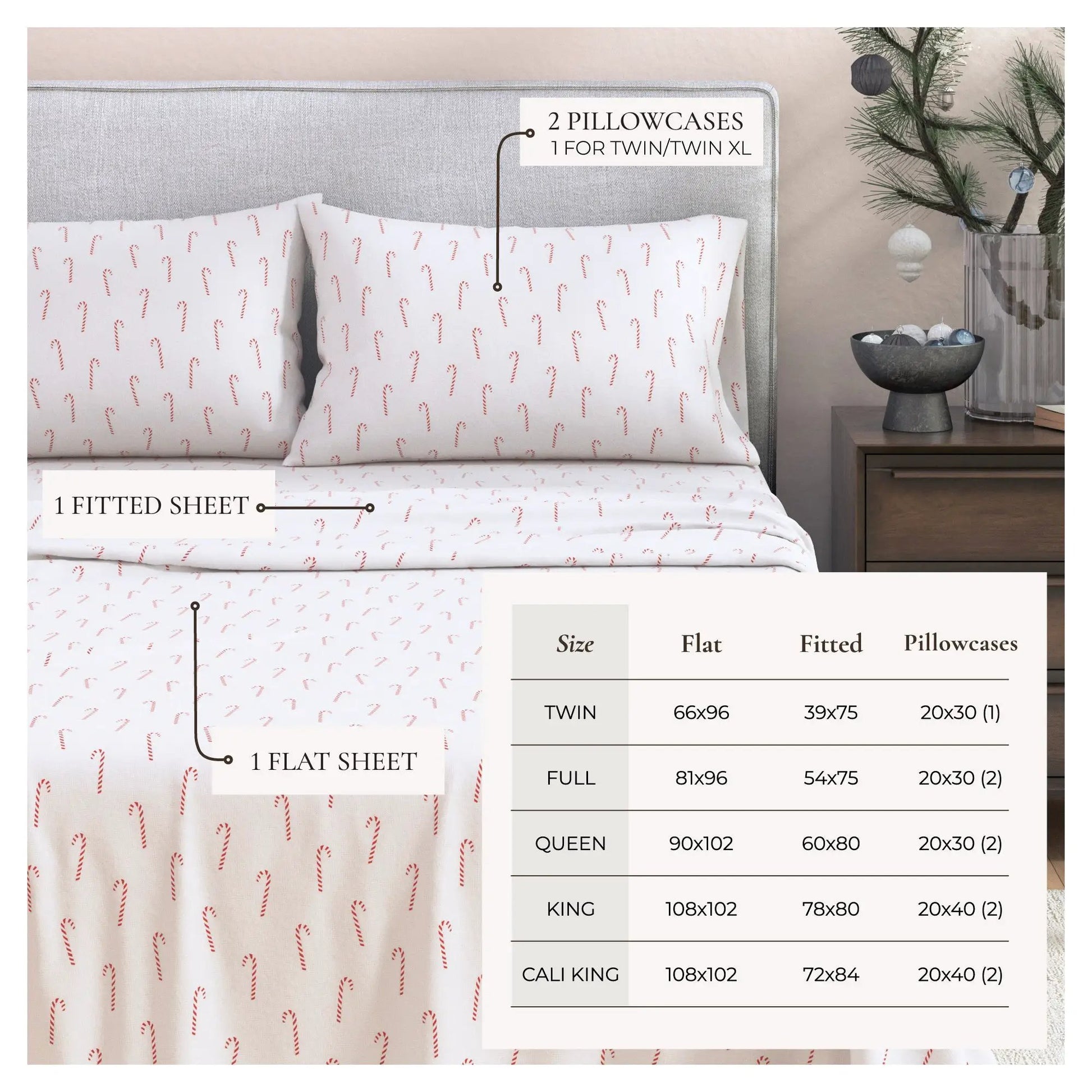 100% Turkish Cotton Flannel Sheet Sets - Boulder Collection from PriceLows™