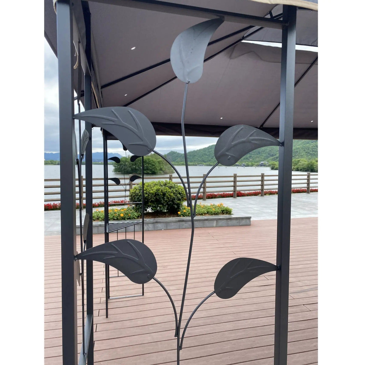 Patio Gazebo Tent With Ventilated Double Roof And Mosquito Net For Backyard Or | 2 Pieces | Steel & Iron | Outdoor Living