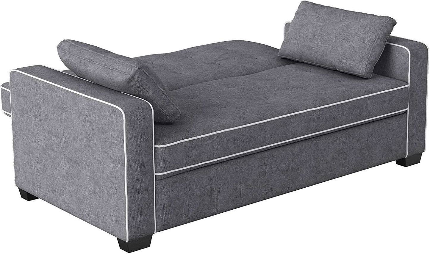 Ainsley Loveseat With Pull Out Sleeper Microfiber Charcoal from PriceLows™