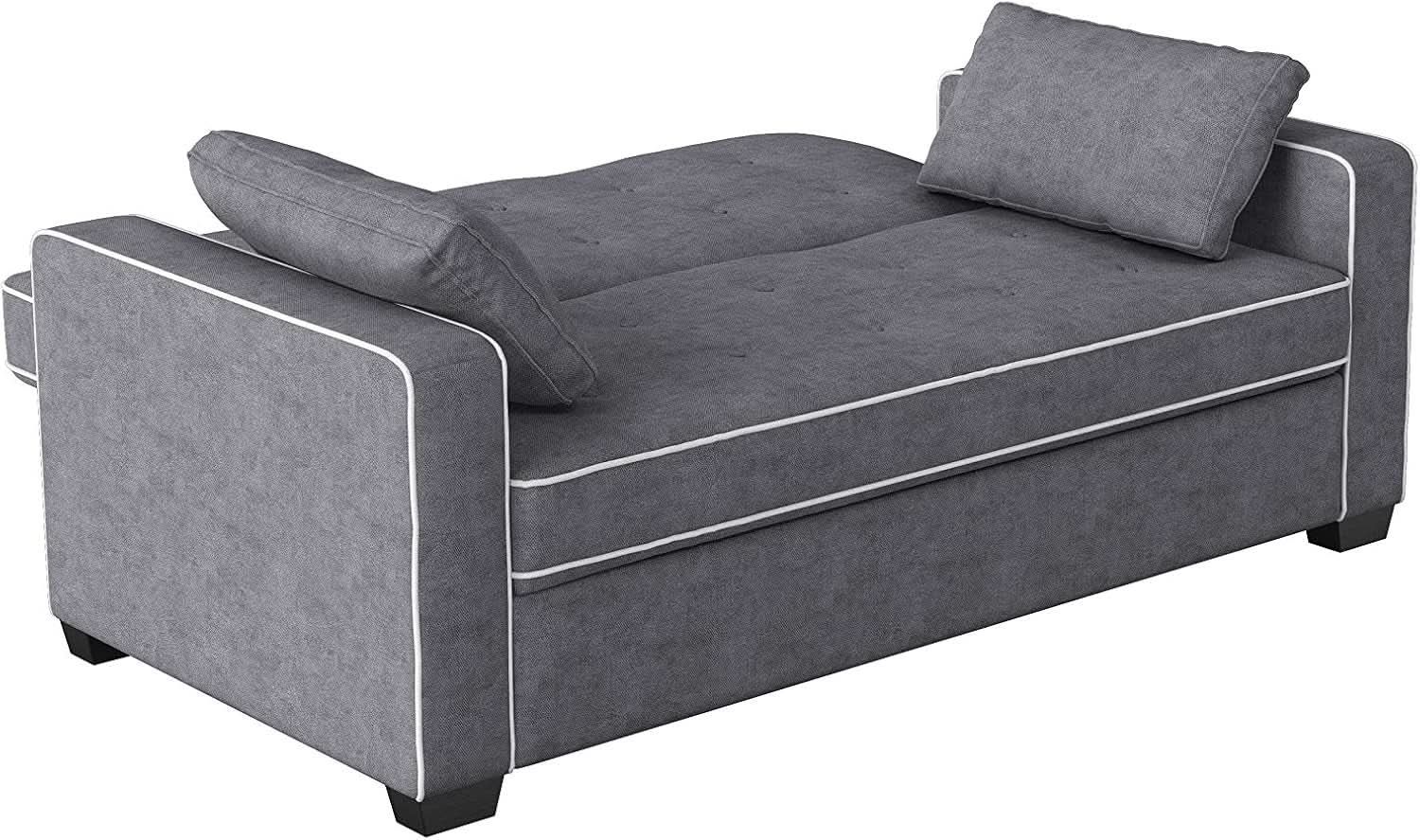Ainsley Loveseat With Pull Out Sleeper Microfiber Charcoal from PriceLows™