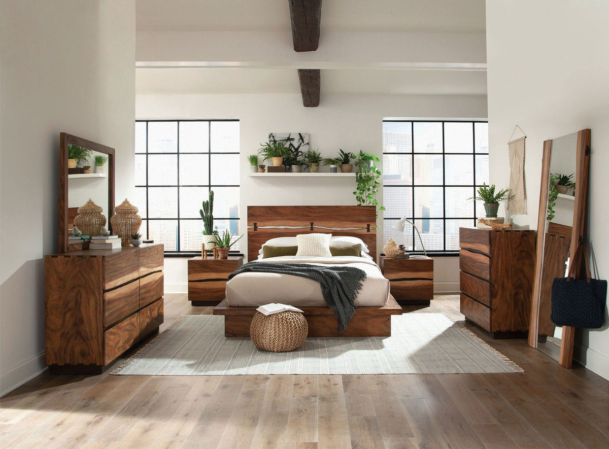 Winslow 2-drawer Nightstand Smokey | 26 x 18 x 24.5 in | Walnut | Bedroom Decor