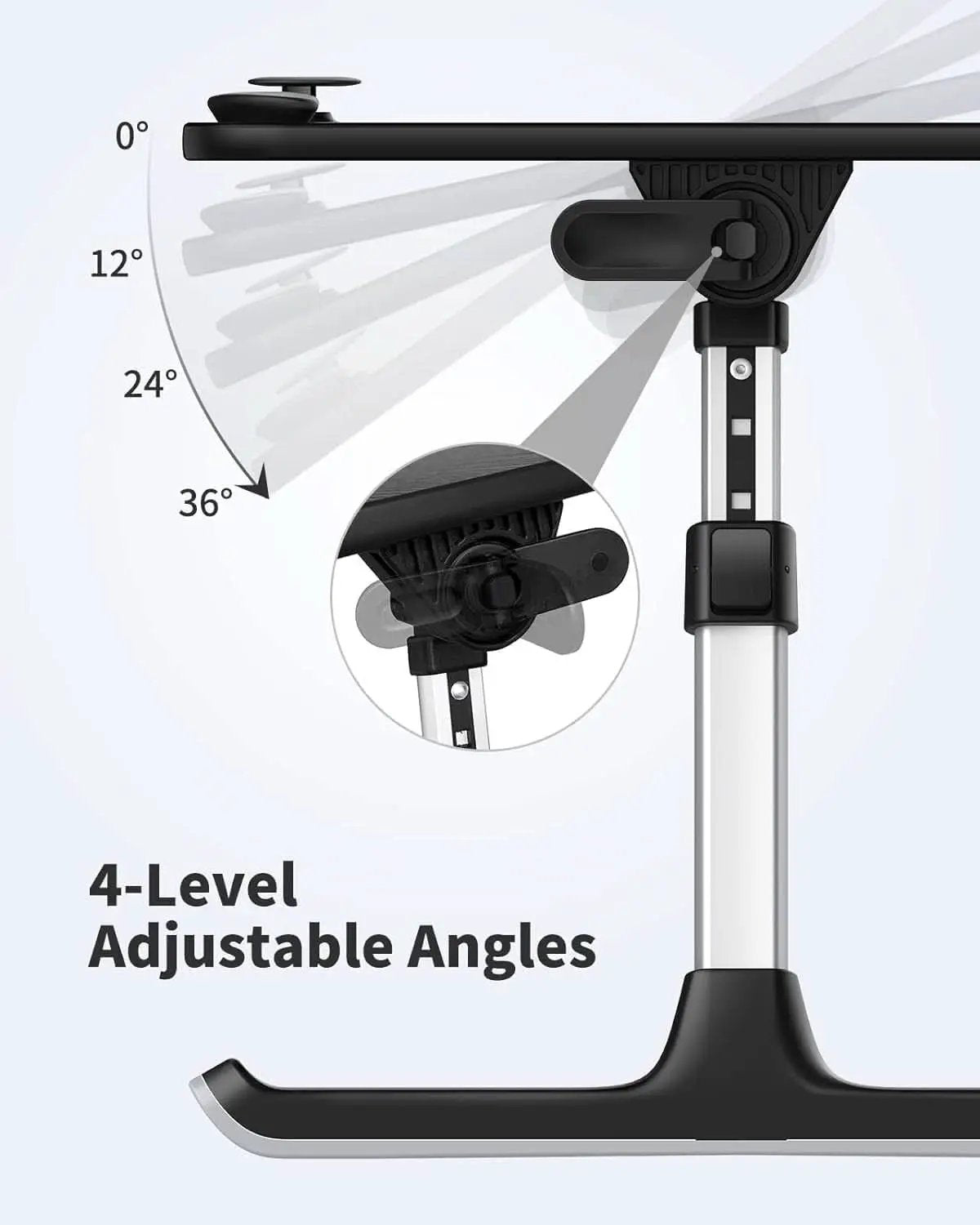 Height and Angle Adjustable Laptop Desk for Bed and Couch from PriceLows™