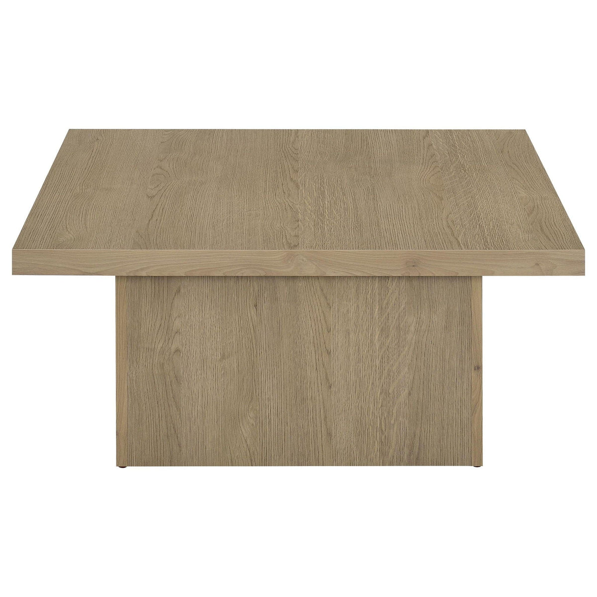 Devar Square Engineered Wood Cocktail Coffee Table Latte | 35.5 x 35.5 x 16.25 in | Engineered Wood & Veneer | Living Room