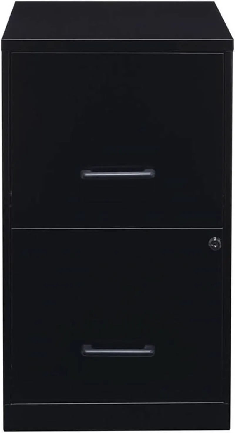 Metal 2 Drawer Letter File Cabinet Black Office Storage from PriceLows™