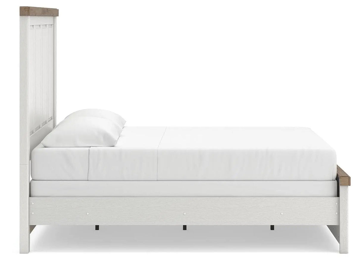 Panel Bed | White Finish | Farmhouse Style | King Size