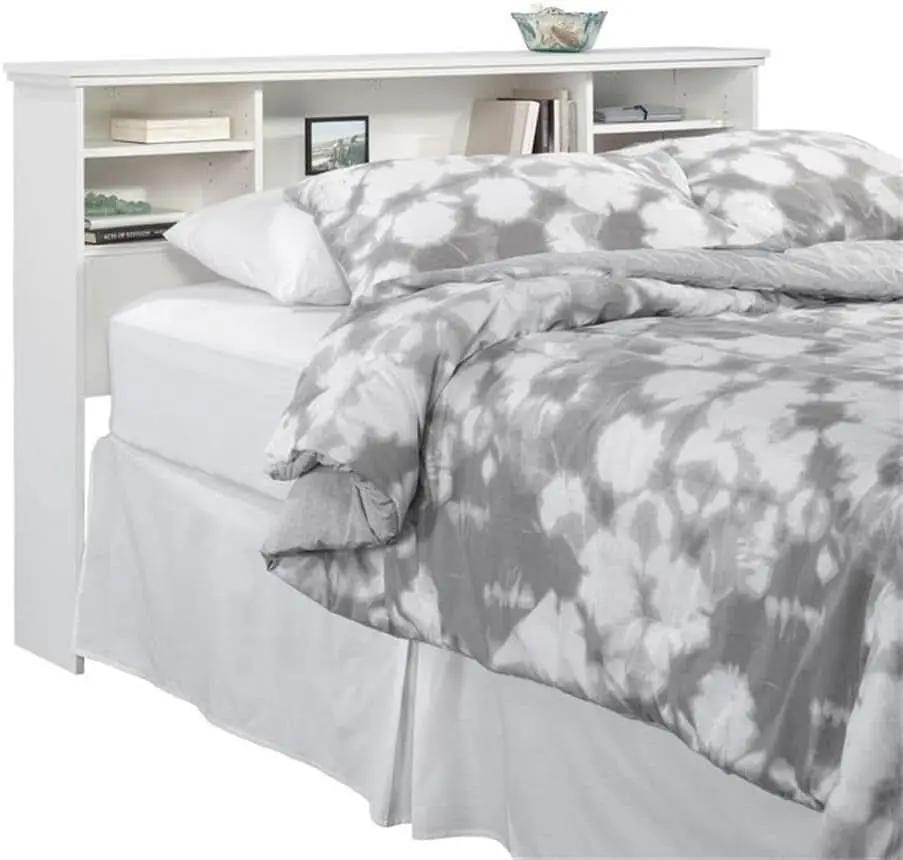 Transitional Engineered Wood Headboard with Adjustable Shelves from PriceLows™