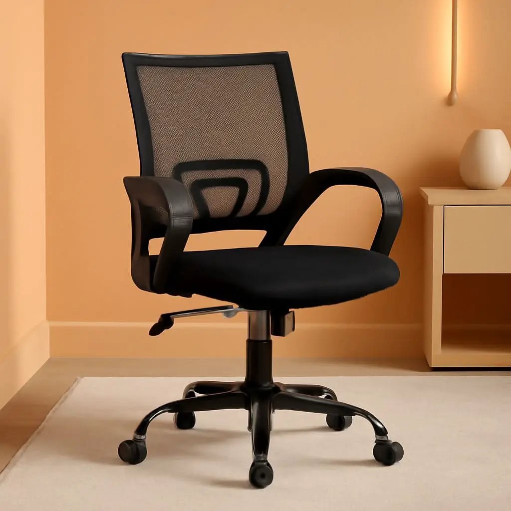 Ergonomic Black Office Chair With Lumbar Support And Mesh from PriceLows™