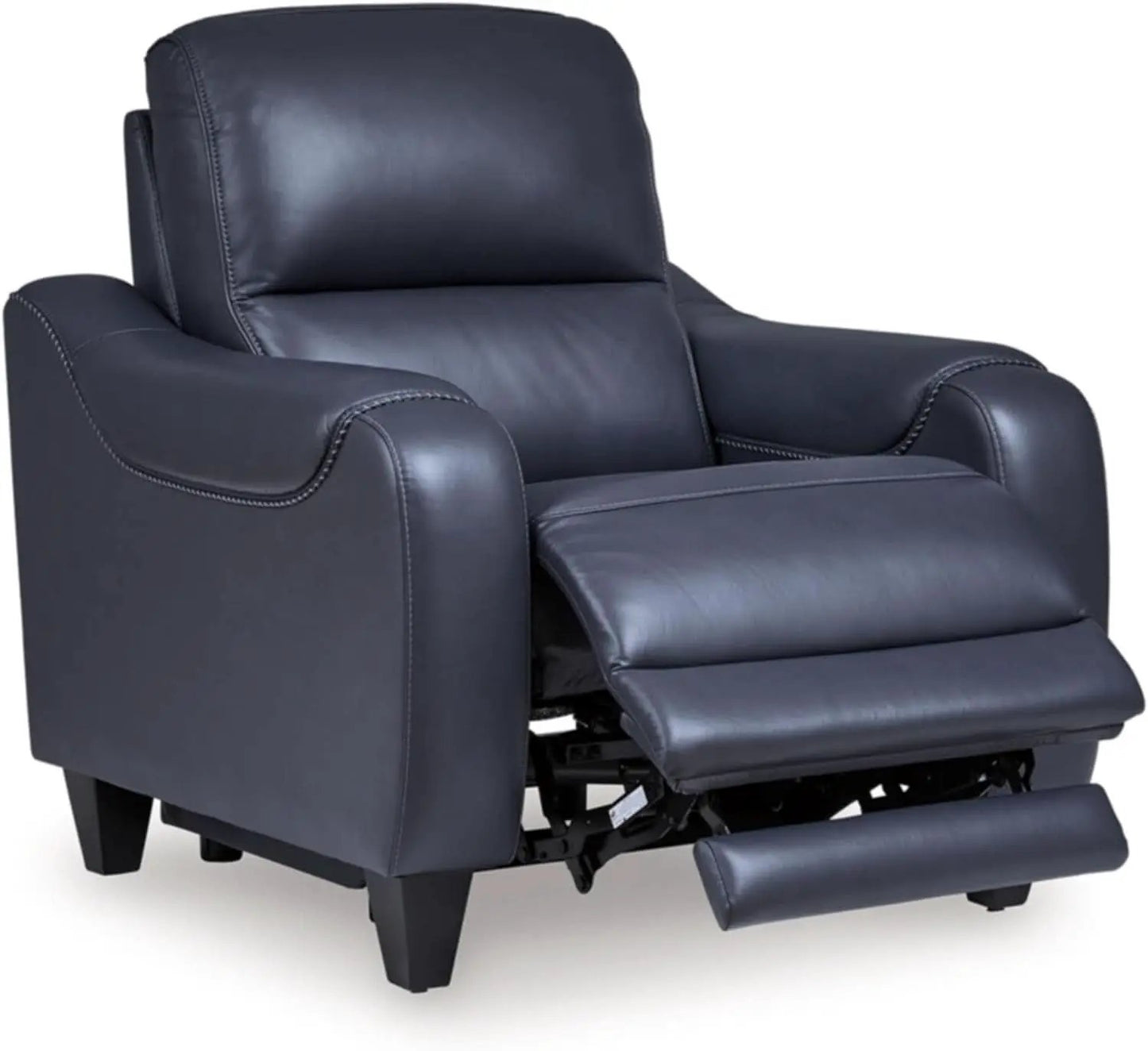 Blue Leather Wall Hugger Power Recliner With Usb Ports from PriceLows™