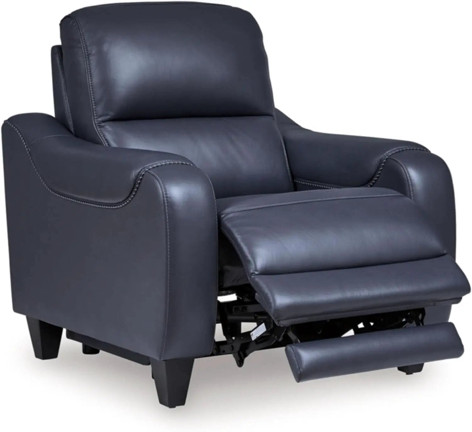 Blue Leather Wall Hugger Power Recliner With Usb Ports from PriceLows™