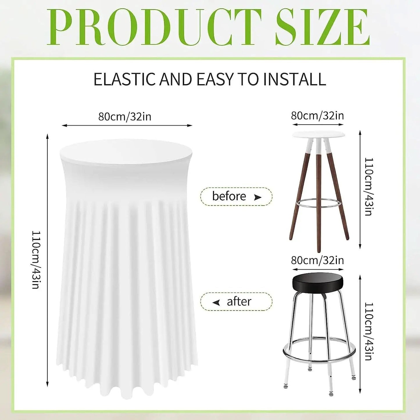 White Spandex Cocktail Tablecloths 32 Inch Round Pack Of 4 from PriceLows™
