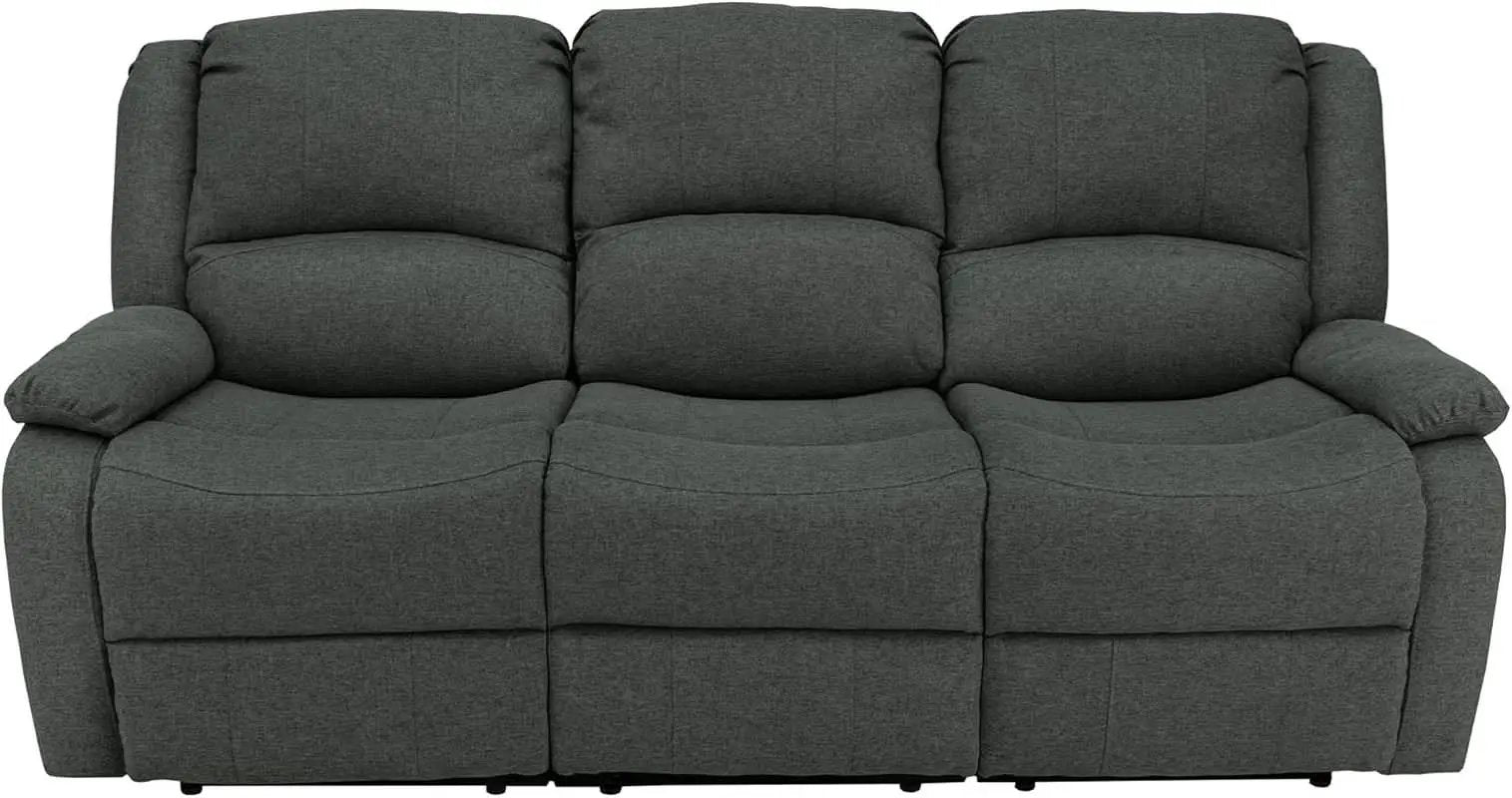 80-Inch RV Triple Recliner Sofa With Convertible Console from PriceLows™