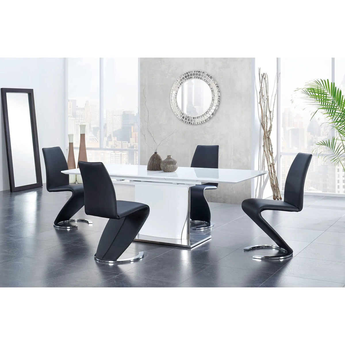 Marcus Horseshoe Dining Chairs | Set Of 2 | Z-Shape Design | Padded Seats
