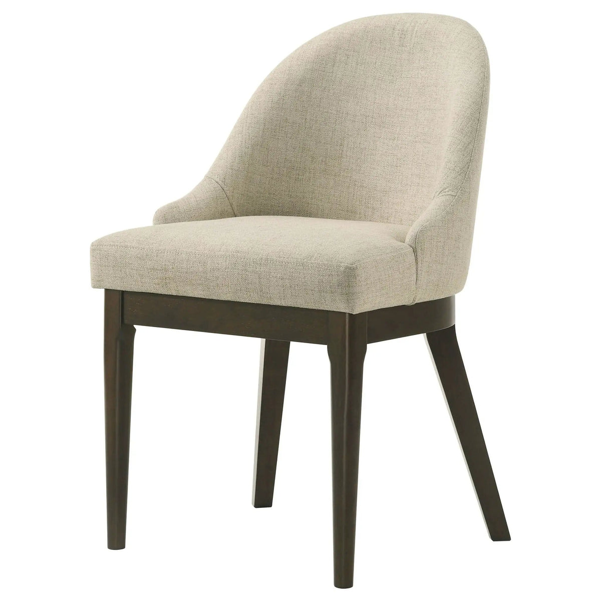 Reseda Upholstered Dining Side Chair Beige (Set of 2) | 20.75 x 22.75 x 35.25 in | Rubberwood & Fabric | Dining Room