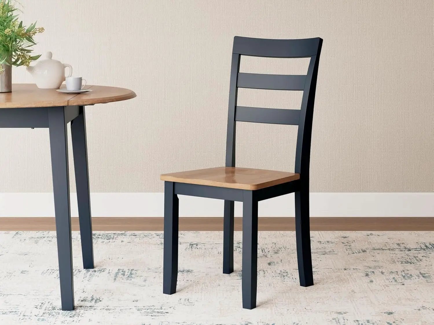 Gesthaven Solid Wood Frame Dining Chair Set 2 White Natural from PriceLows™