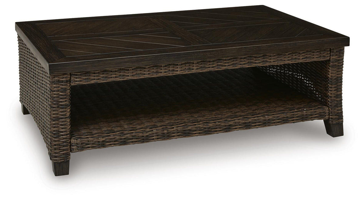 Monterey Point Rectangular Table | 2 Pieces | Wicker & Aluminum | Living Room