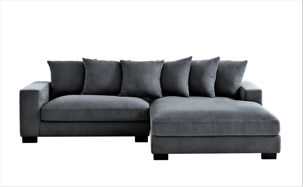 Luxe Oversized Sectional Sofa | 2 Piece L Shaped Couch | Chaise Included | Deep-Seated Design