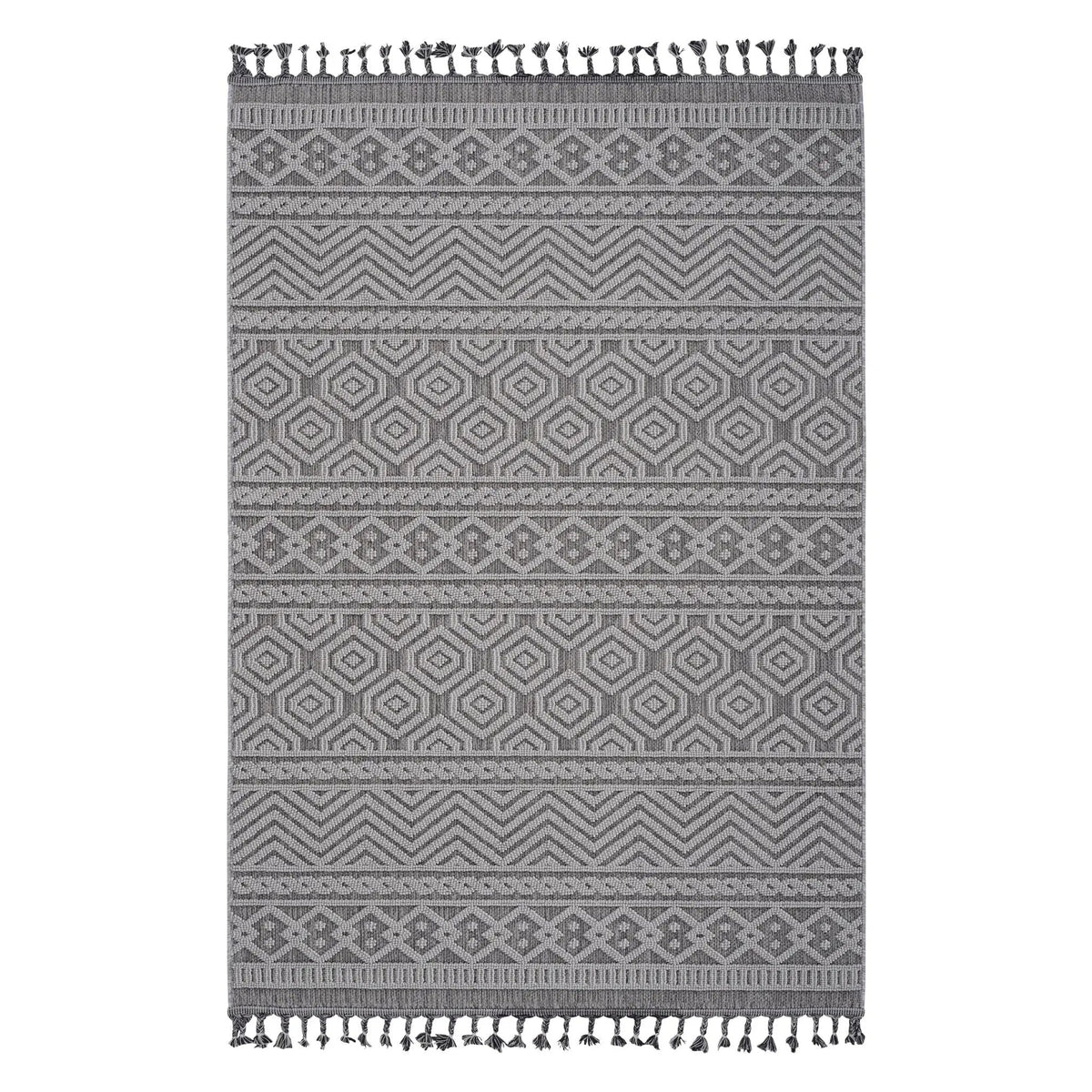 Guros Geometric Indoor Outdoor Rug | 74 x 48 Inch | Stain Resistant | Non-Shedding