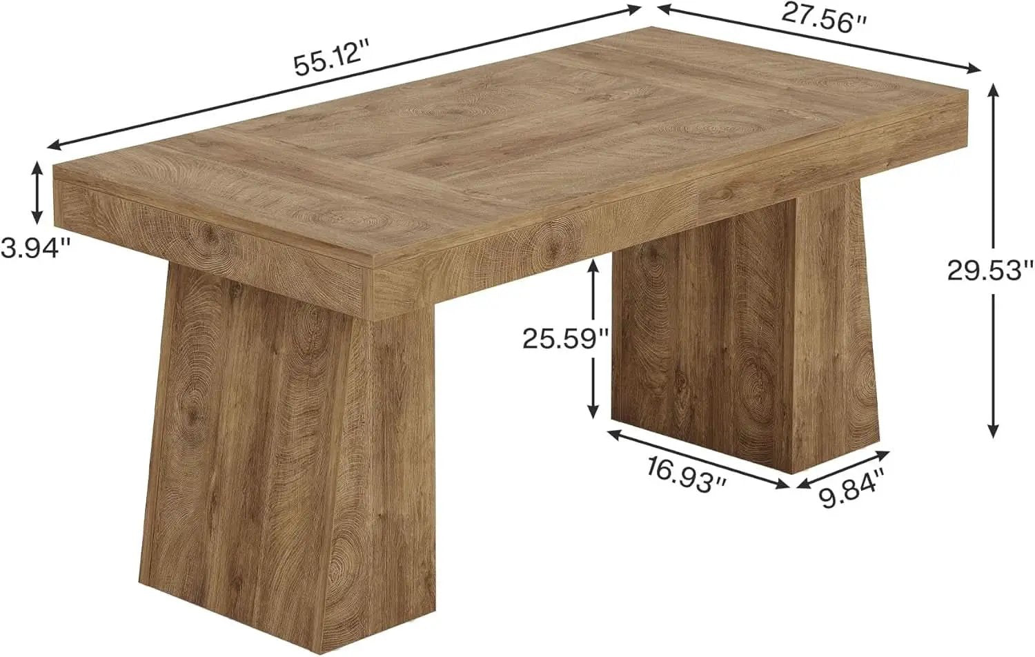 55 Inch Yellow Dining Table For Kitchen And Dining from PriceLows™