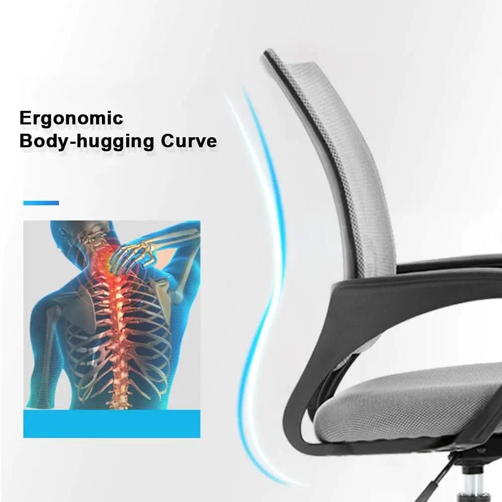Ergonomic Mesh Office Chair With Lumbar Support Grey from PriceLows™