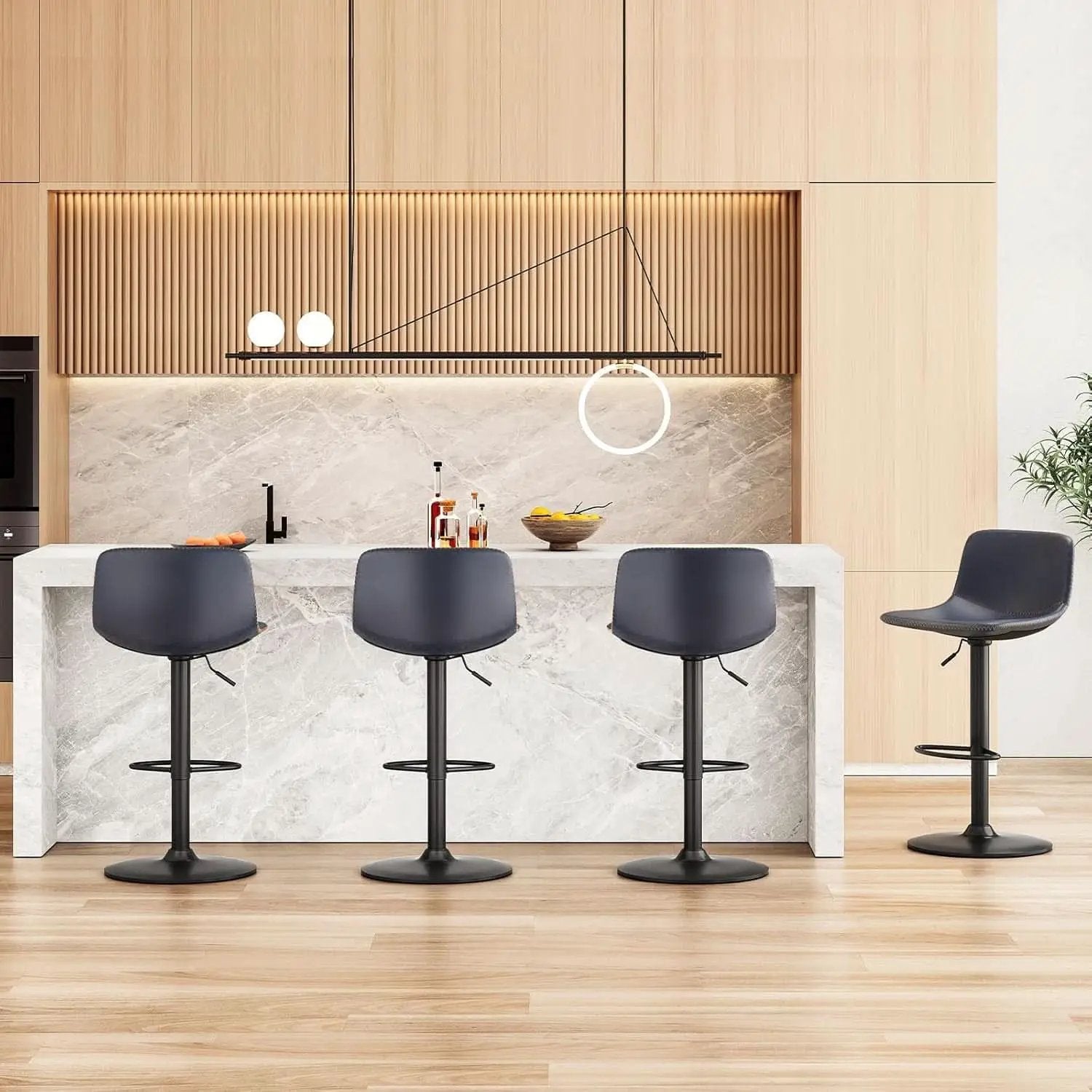 Adjustable Bar Stools Set Of 2 With Swivel Back Support from PriceLows™