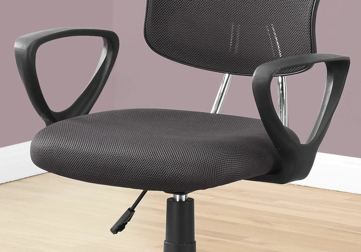 Kids Mid-Back Office Chair | Adjustable Height Swivel | Armrests | 5-Star Base