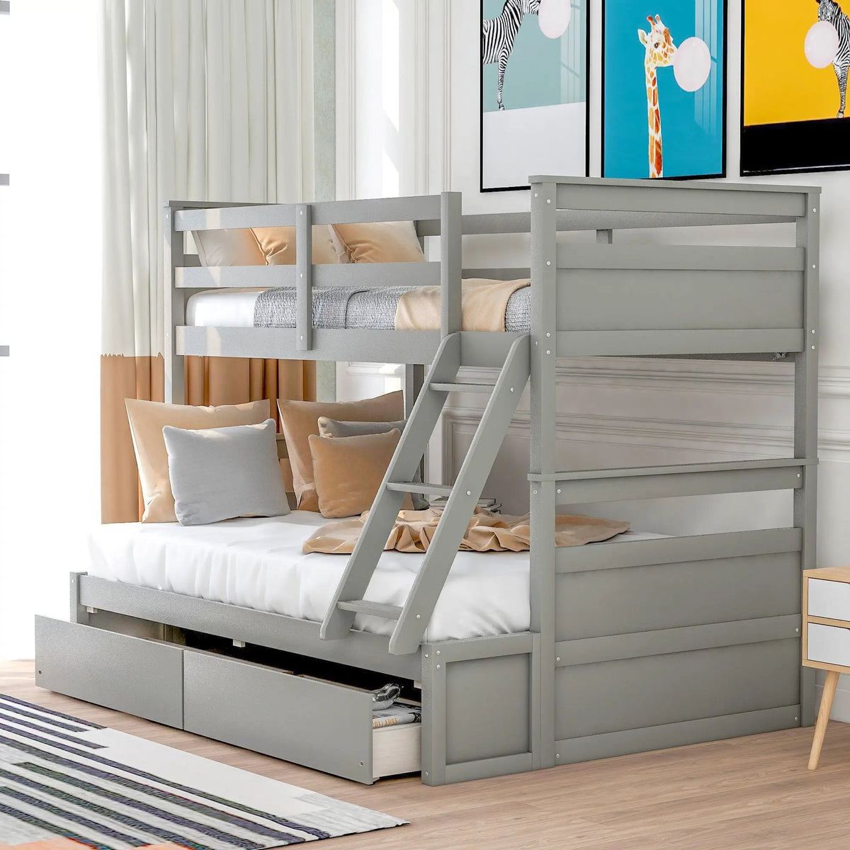 Bunk Bed | Storage Drawers | Space Saving Design | Twin Size