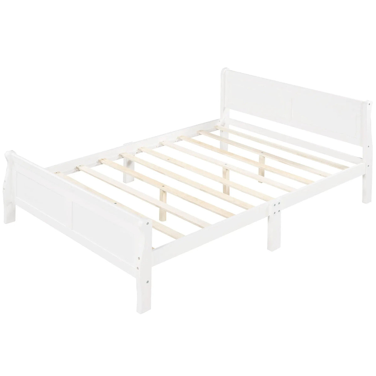 Wood Platform Bed Frame | Headboard Footboard | Wood Slat Support