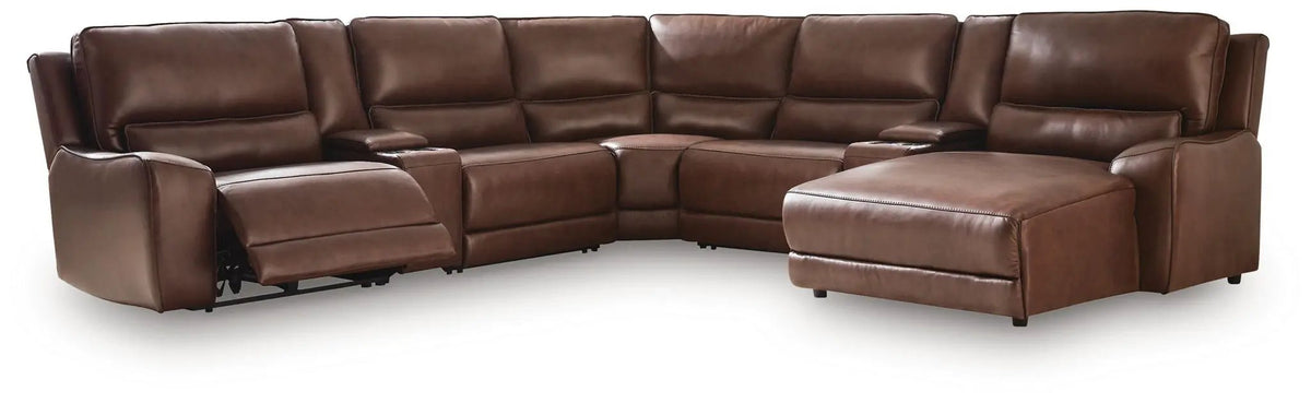 DeepWakes Power Reclining Sectional | Chaise Included | Ultra-Stylish Design | 130 Inch Length