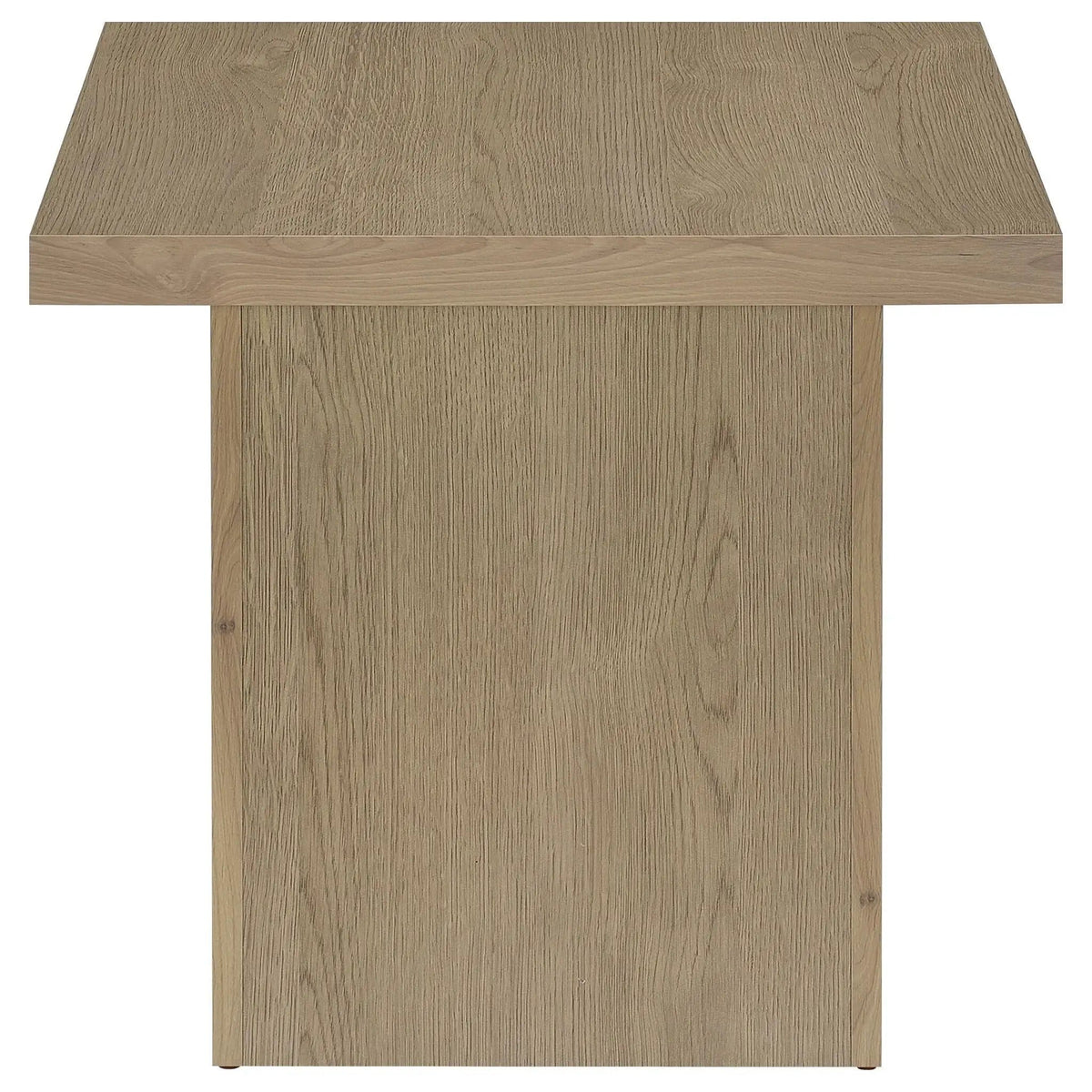 Devar Square Engineered Wood Side End Table Latte | 23.5 x 23.5 x 21.75 in | Engineered Wood & Veneer | Living Room