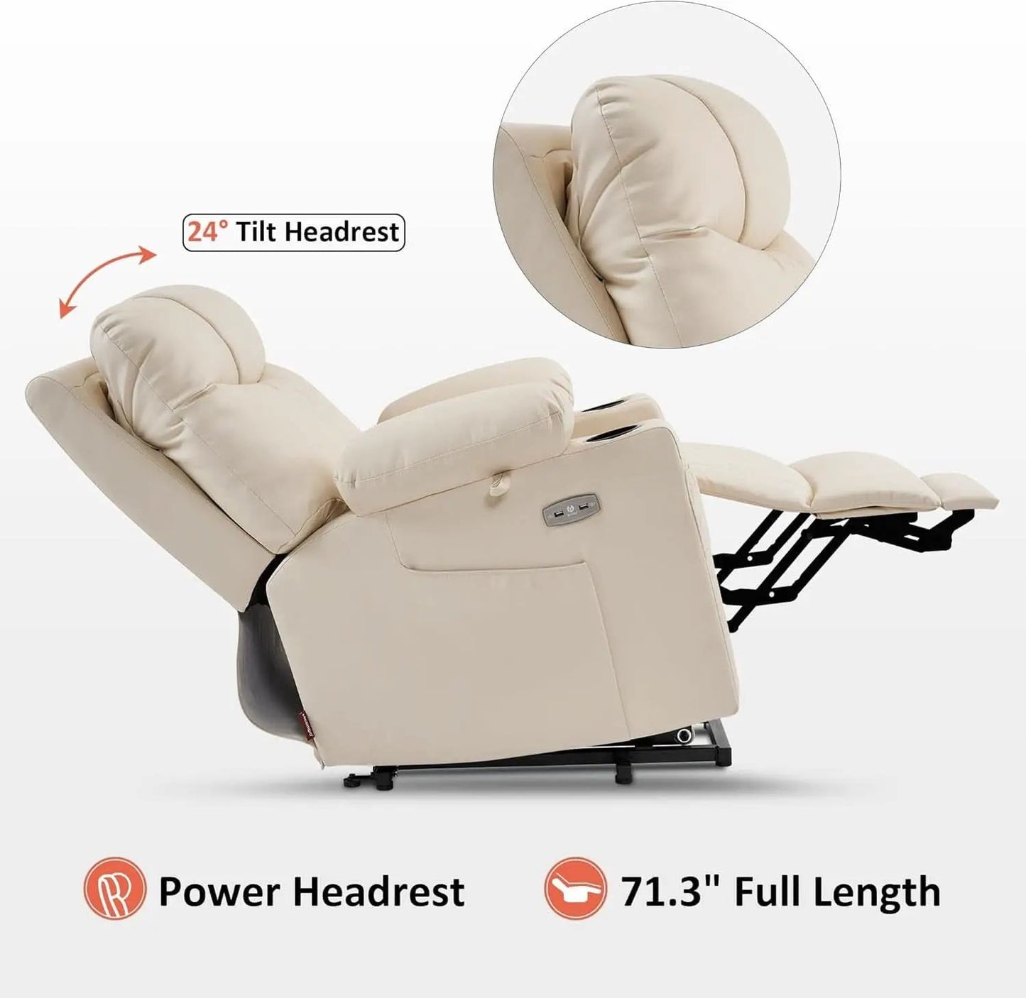 Petite Power Lift Recliner Chair With USB Ports 7111 from PriceLows™
