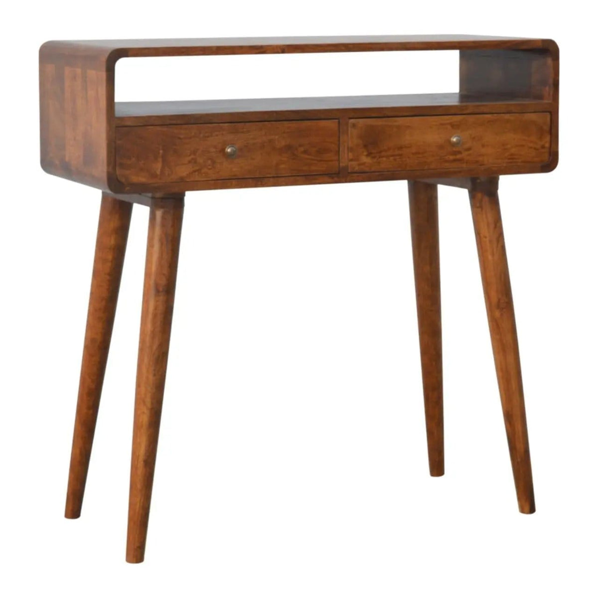 Curved Chestnut Console Table | 3 Pieces | Mango Wood | Living Room