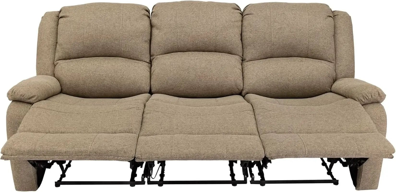 Charles 80In Triple Recliner RV Sofa Oatmeal Zero Wall from PriceLows™