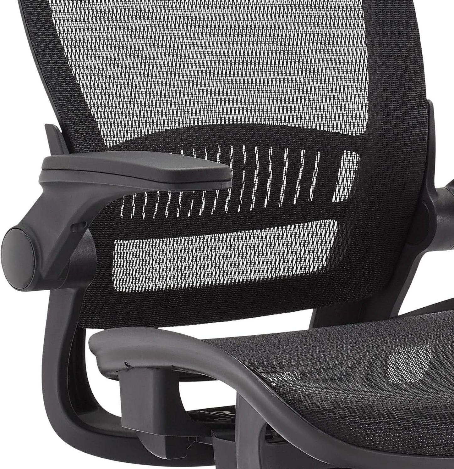 Ergonomic High Back Chair With Mesh Seat Flip Up Armrests from PriceLows™