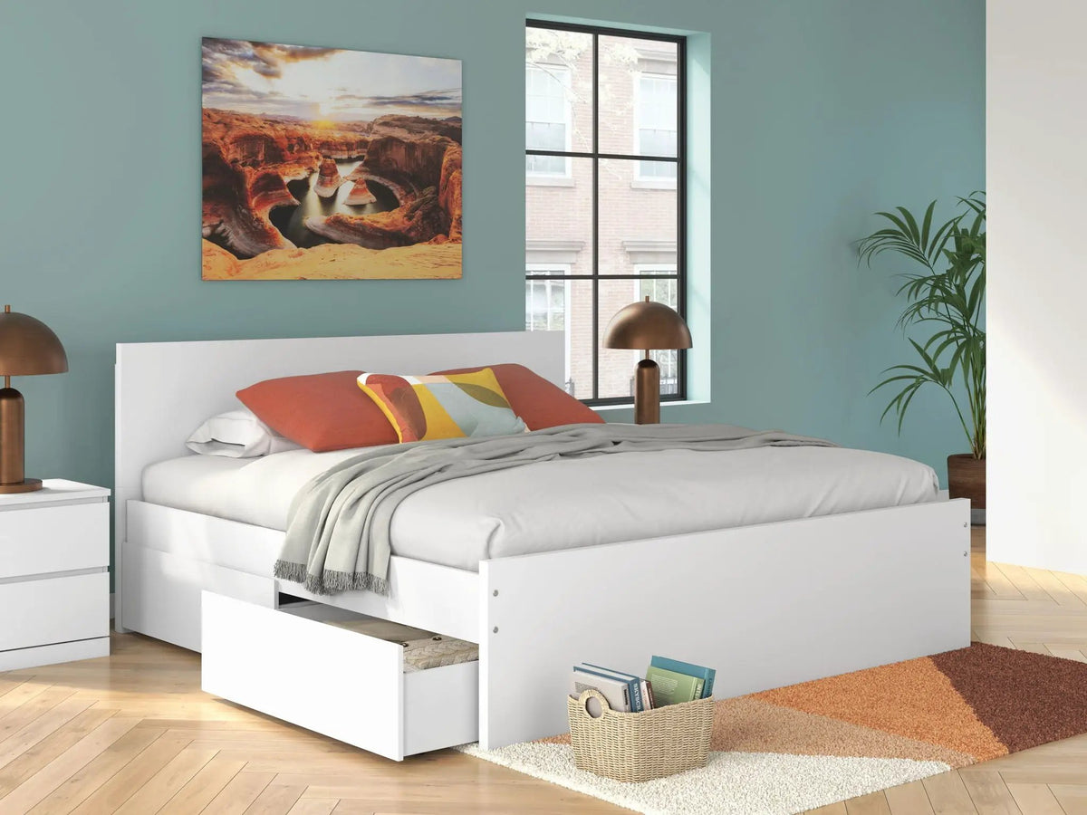 Onita Panel Platform Bed | Minimal Design | Ultra-Clean Lines | Easy-Elegant Solid Finish