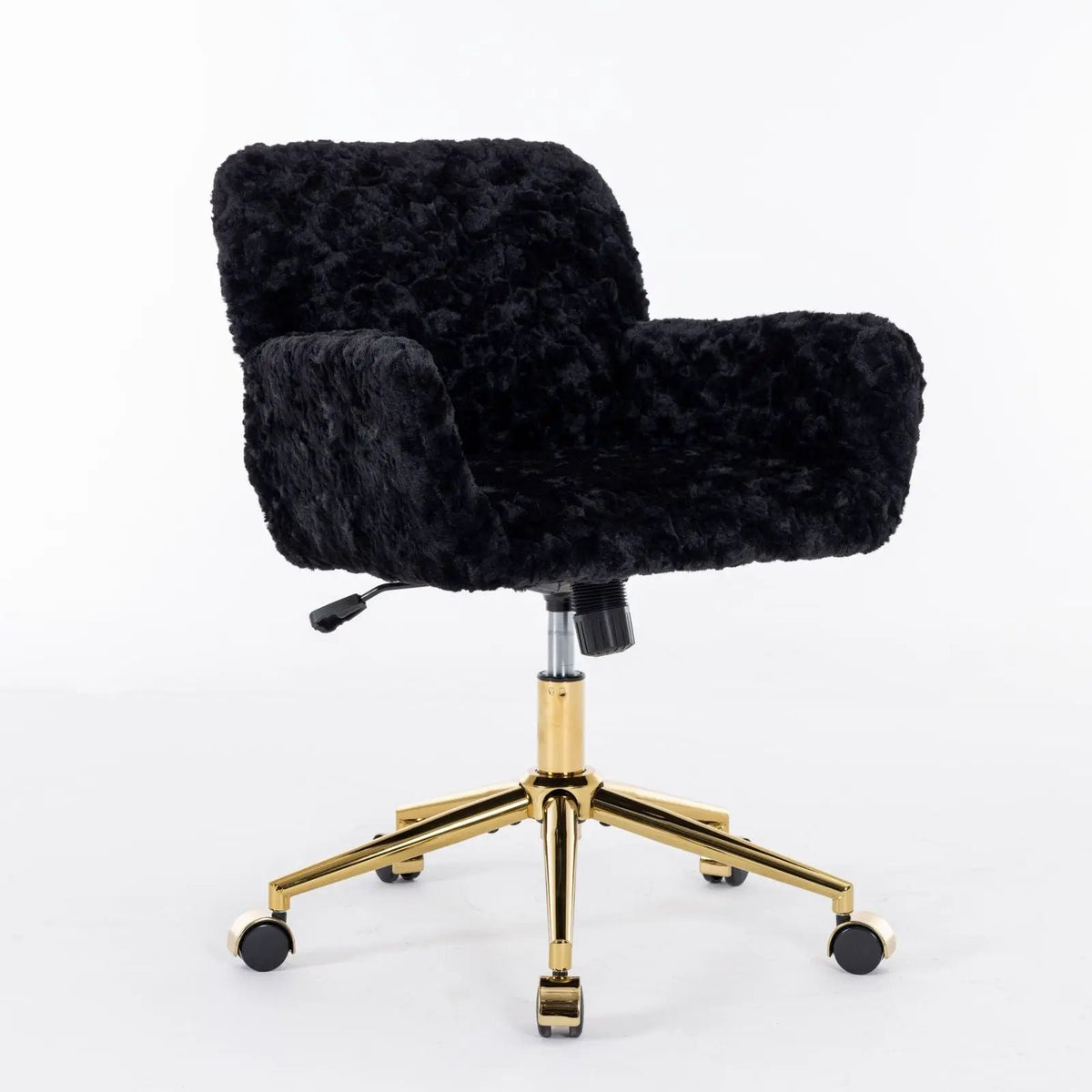Office Chair | Adjustable Height | Reclining Faux Fur Seat | Large
