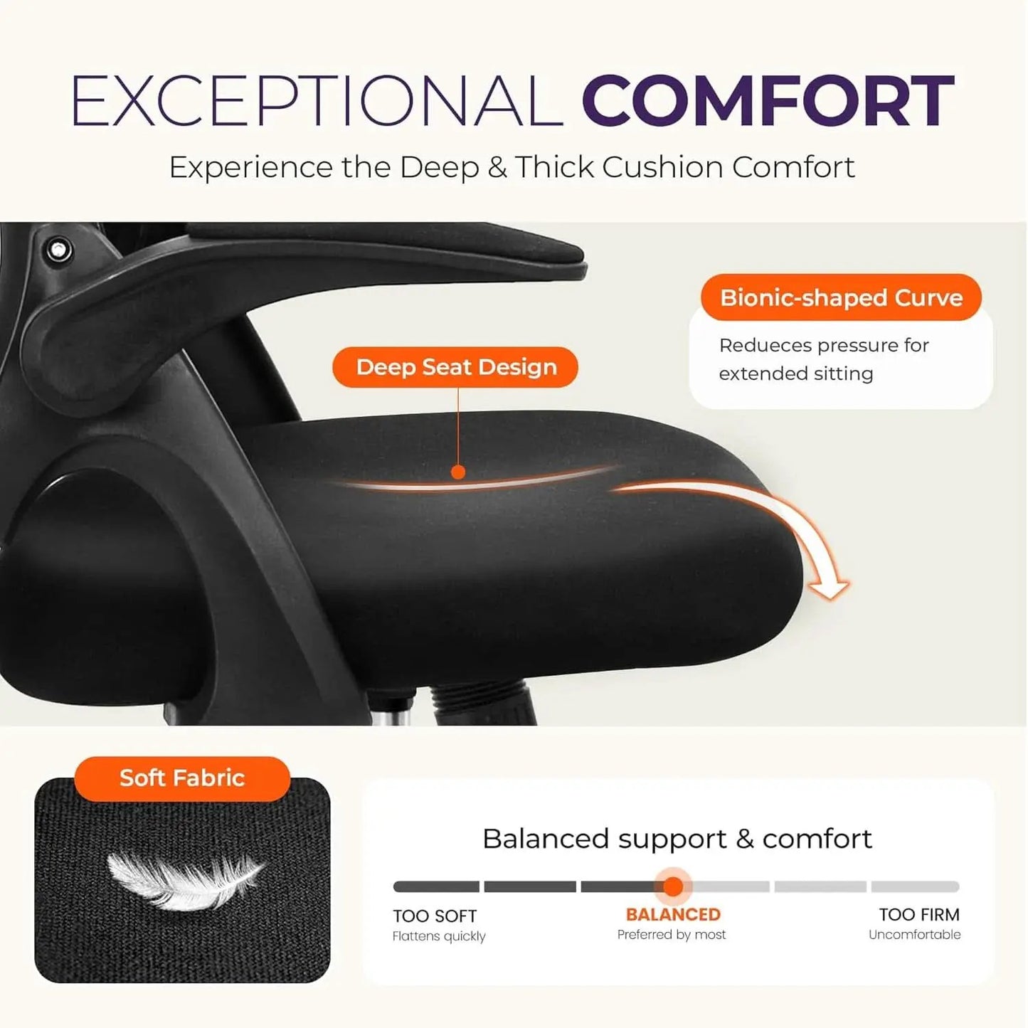 Ergonomic Gaming Chair With Lumbar Support Black Adjustable from PriceLows™