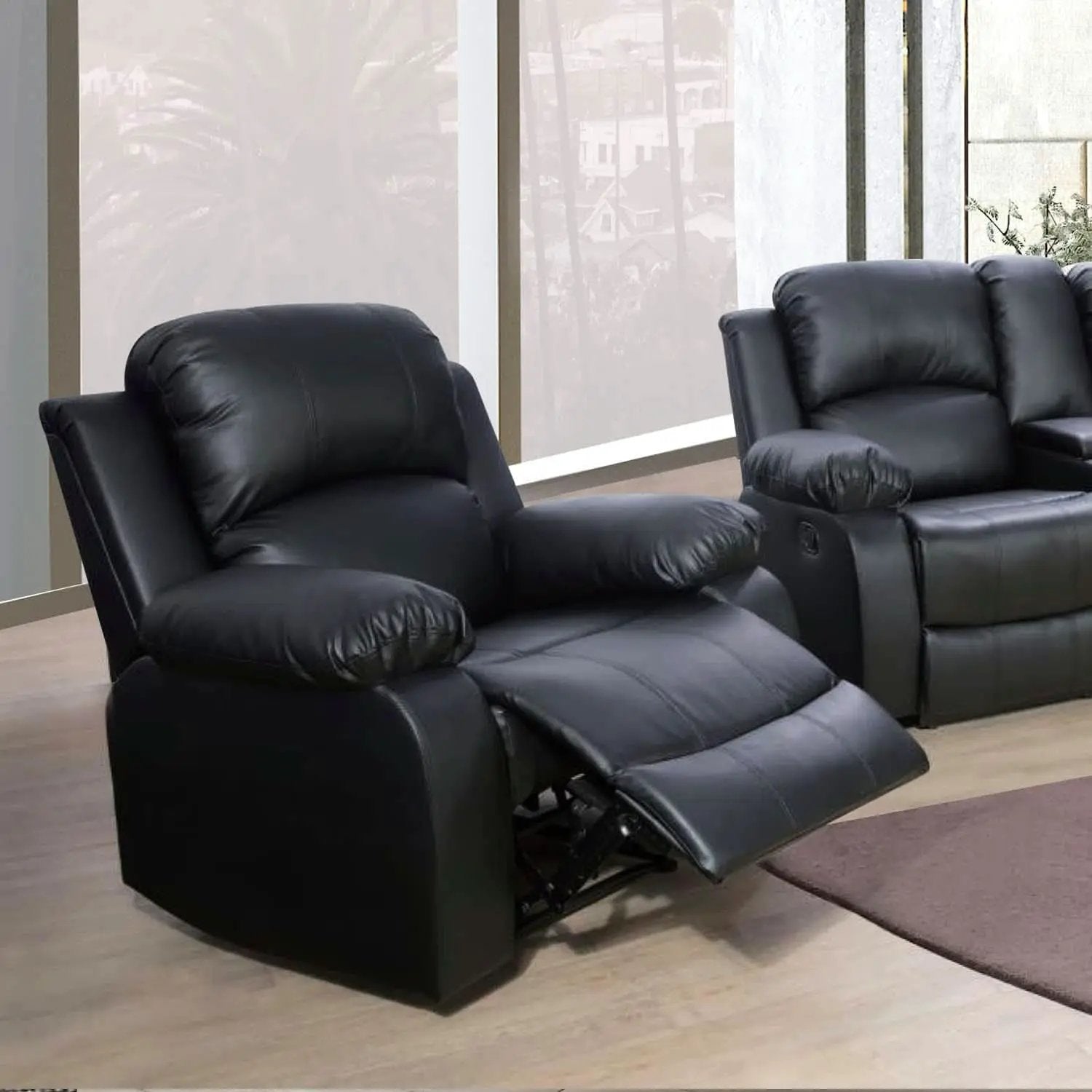 Beverly Fine 3 Piece Recliner Living Room Set Faux Leather from PriceLows™