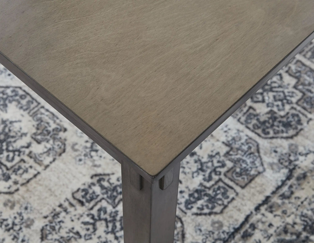 Bridson Square Counter Table Set | 5-Piece | 42.13 Inch Width | Gray