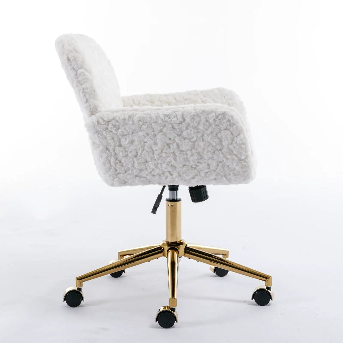Office Chair | Adjustable Height | Reclining Faux Fur Seat | Large