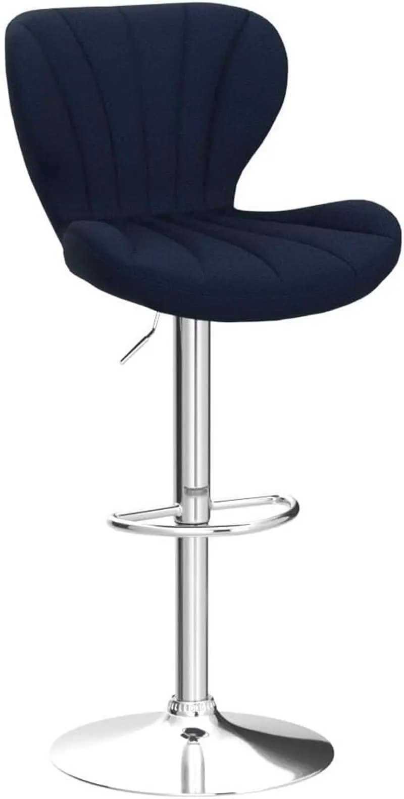 Blue Velvet Adjustable Swivel Bar Stools Set of 2 Modern from PriceLows™