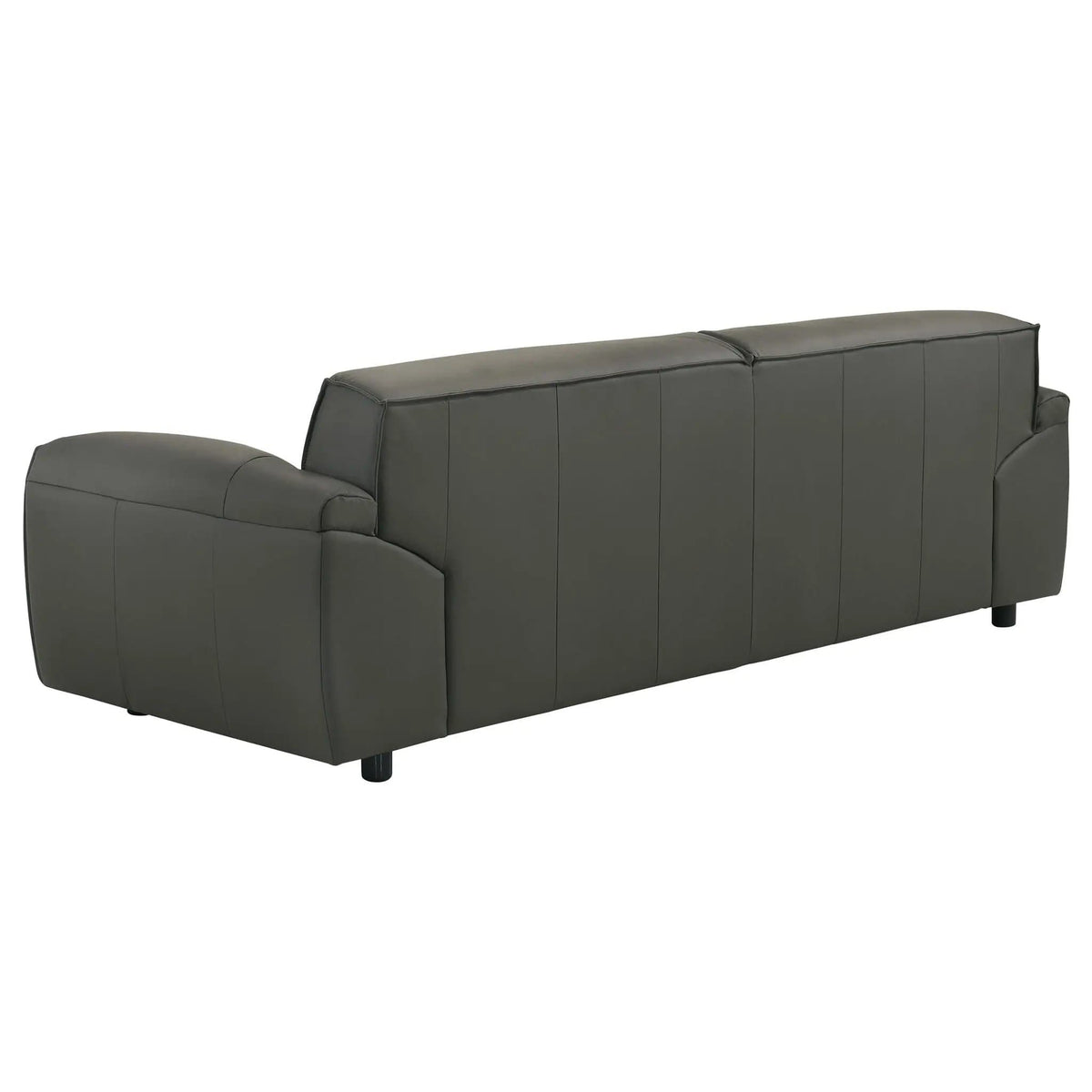 Buxton Top Grain Leather Upholstered Sofa Graphite | 91.25 x 37.5 x 29.5 in | Leather | Living Room
