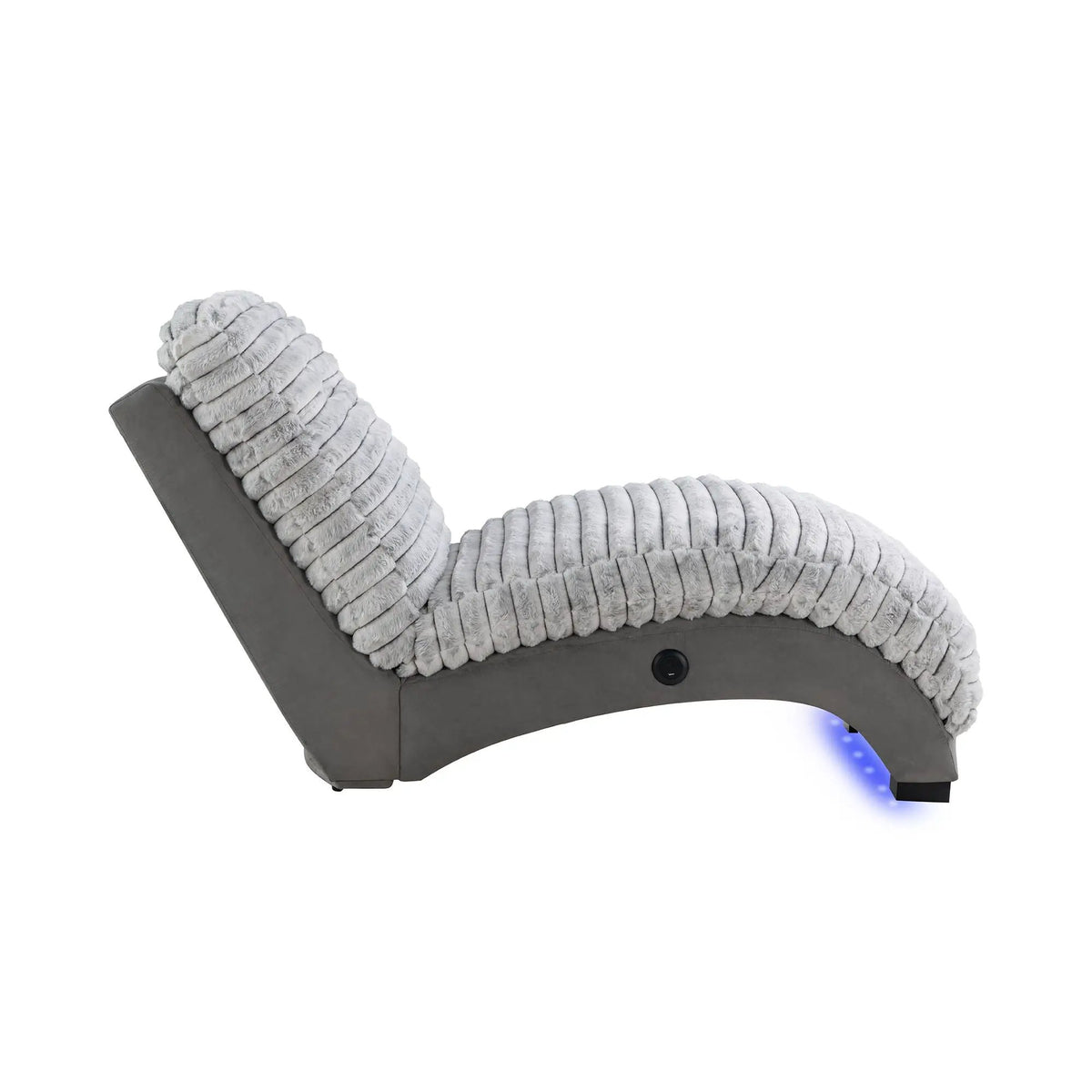 Denise Accent Chaise | USB Charging Port | Soft Fabric | Generously Padded Seating