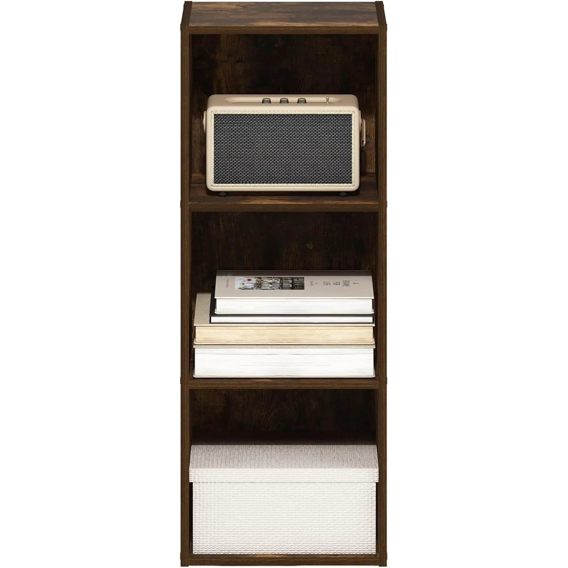 Pasir 3 Tier No Tool Assembly Open Bookcase Amber Pine from PriceLows™